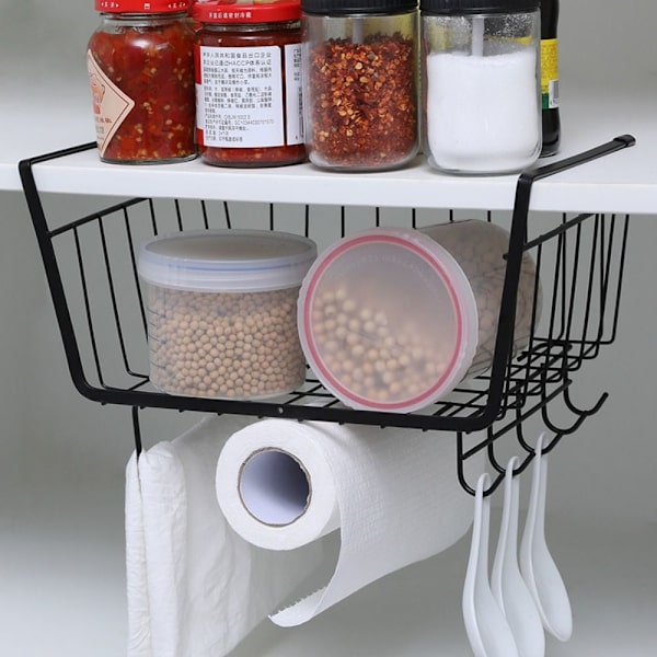Kitchen Organizer Hylle Kjøkken Hylle Organizer SVART L L Black L-L