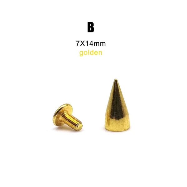 10 set dekornitstift GULD B-7X14MM B-7X14MM Gold B-7x14mm-B-7x14mm