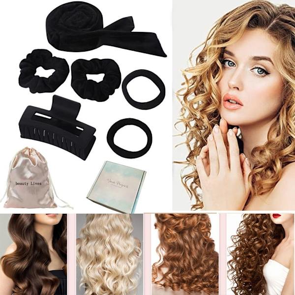 Heatless Curler Curls Uden Varme SORT Black