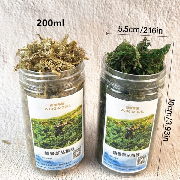 1 æske simulerede buskmos miniature statiske planter GRØN green
