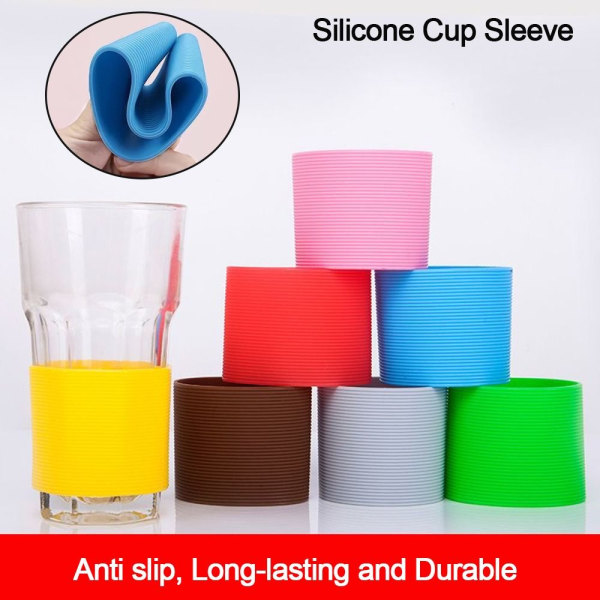 Pullon suojukset Silicone Cup Sleeve läpinäkyvä läpinäkyvä transparent
