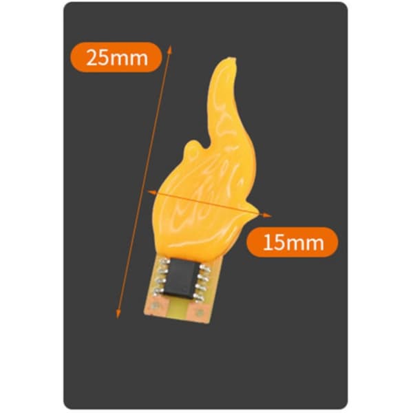 10 STK Flammelamper Diode lyser stearinlys