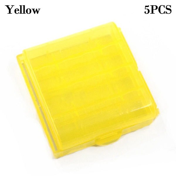 Batterikasse 4 AA AAA GUL 5STK 5STK Yellow 5pcs-5pcs