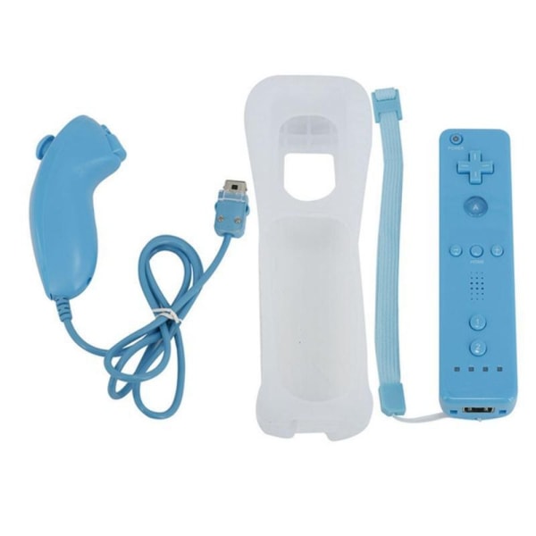 Til Nintendo Wii/Wii U Joystick Wireless Remote Gamepad BLÅ blue