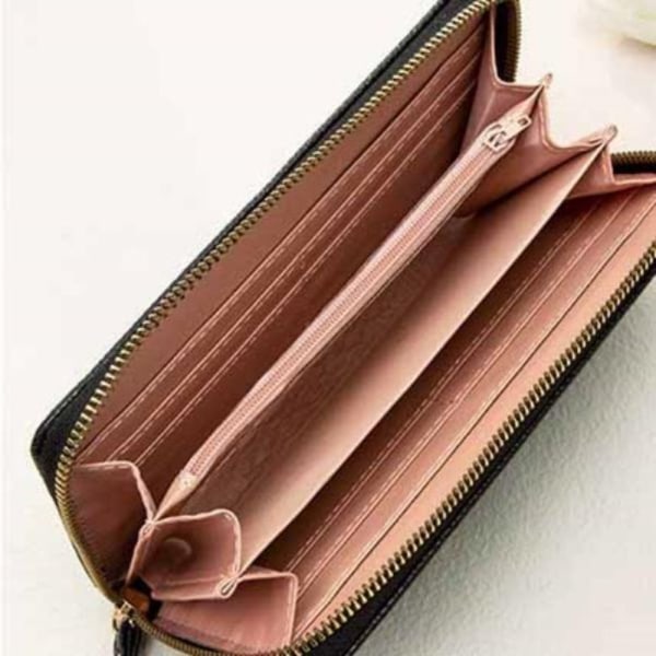 Tassel Wallet Clutch Kukkaro MUSTA L black L