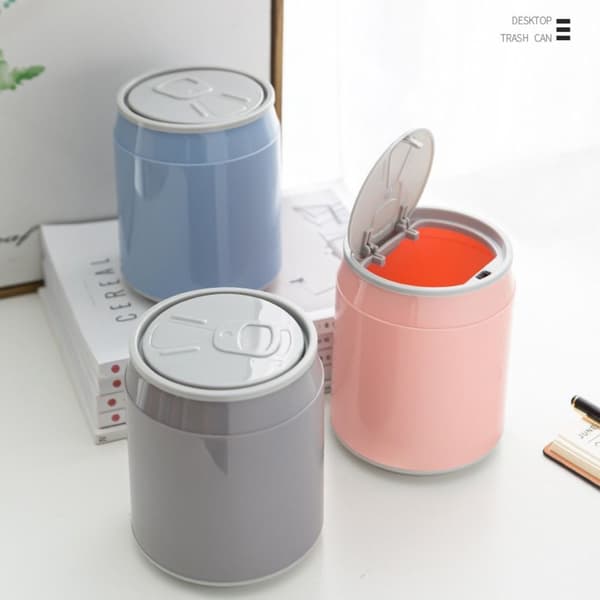 Skrivebord Dust Bin Mini Desktop Bin GRÅ grey