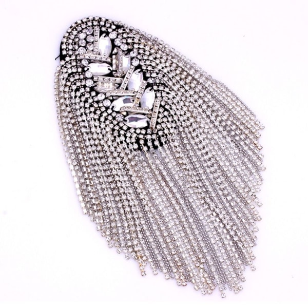 Tassel Shoulder Badge Shoulder Boards Badge SILVER Silver