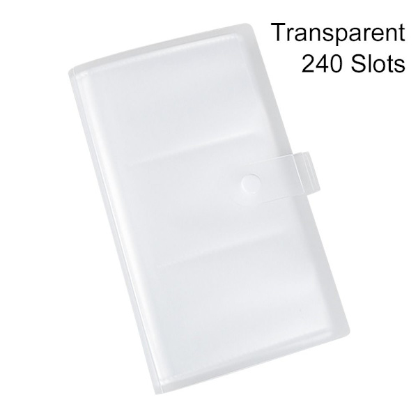 120/240 Gitter Smykker Opbevaringsbog Display Organizer TRANSPARENT transparent 240 Slots-240 Slots