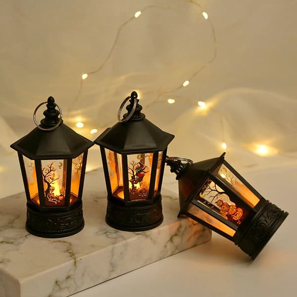 Halloween Pumpkin Castle Lamp LED Candle Light GRESKIN STIL Pumpkin Style