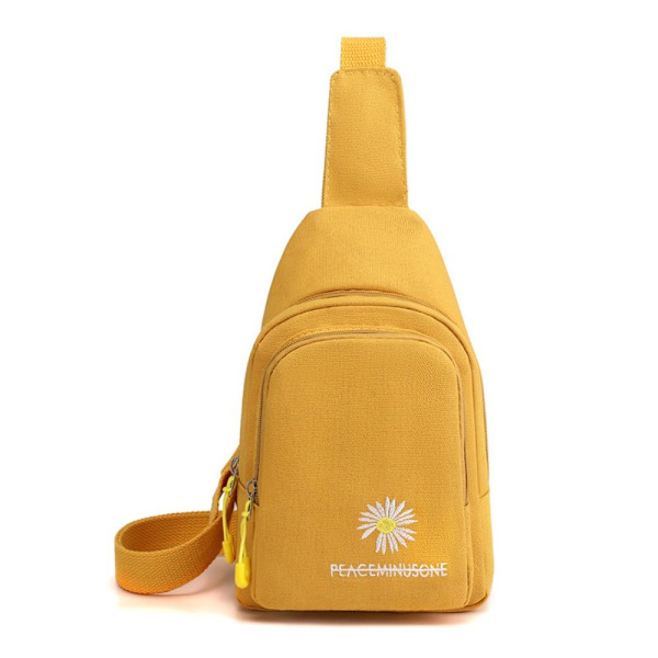 Daisy Print Rintalaukku Yksi olkalaukku Crossbody Bag KELTAINEN yellow