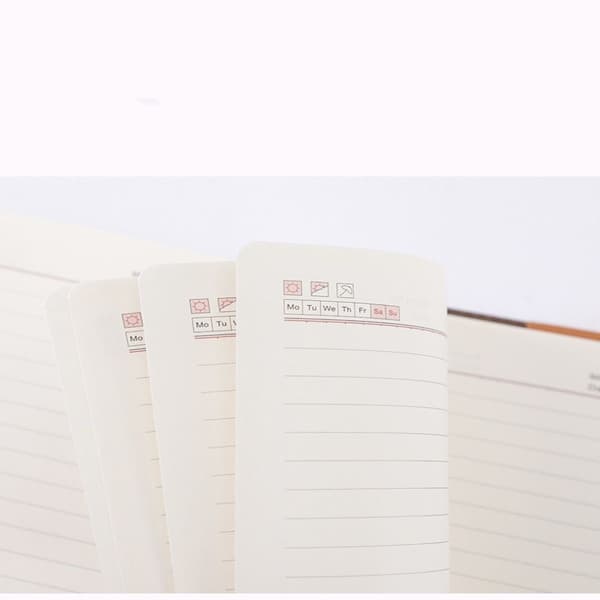 Grå läder Notebook Daily Premium Notebook Travel Journal