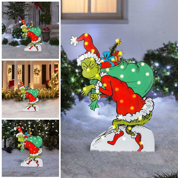 Grinch julepynt Hageskilt 1 1