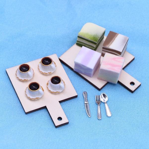 1 set Miniatyrkakabröd Gör-det-själv-dessert JORDGUBB JORDGÄB Strawberry
