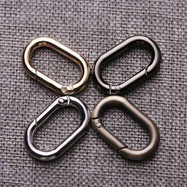 5st Fjäder Ovala Ringar Väska Bältesspännen SILVER 16MM Silver 16mm