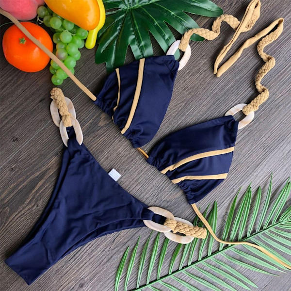 Bikinisæt badedragt SORT L black L