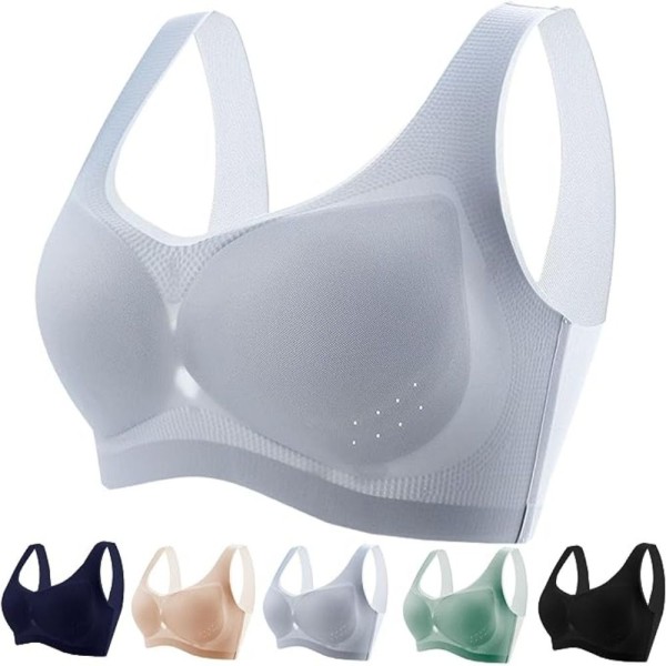 Ice Silk Lifting Bra Ion Lymfvitet Avgiftning Shaping Grey XL