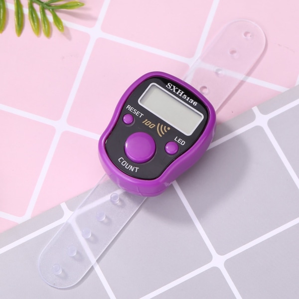 Mini fingerräknare LCD LILA purple