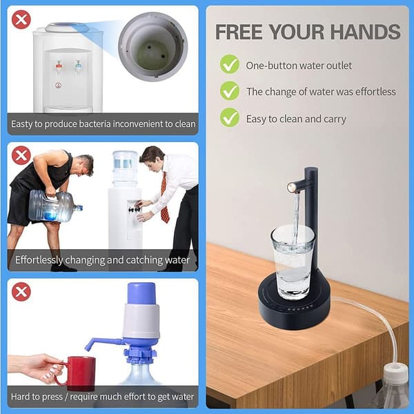 Vannflaskedispenser Vannflaskepumpe BLÅ Blue