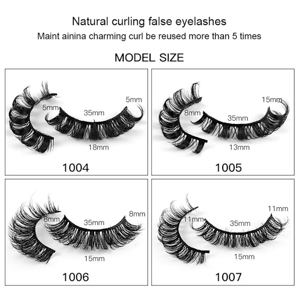 10 par Russian Strip Lashes Lösögonfransar 1010 1010