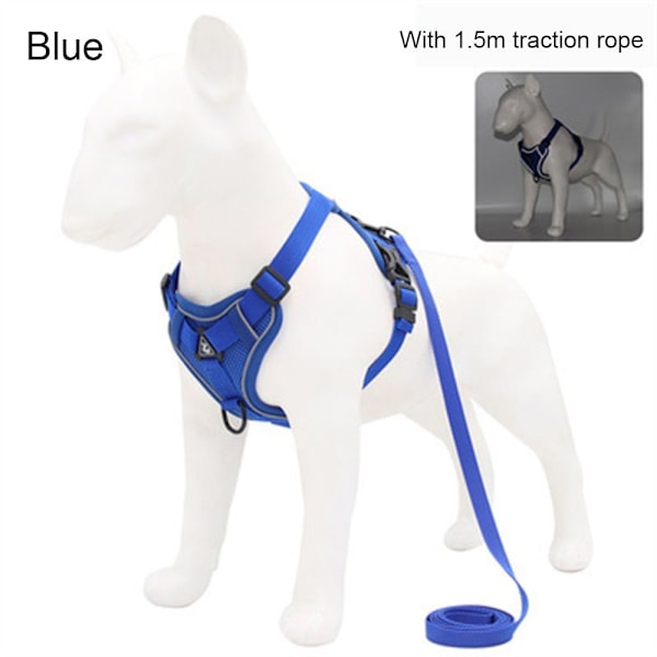 Hundsele i väststil Liten hundsele BLÅ S blue S