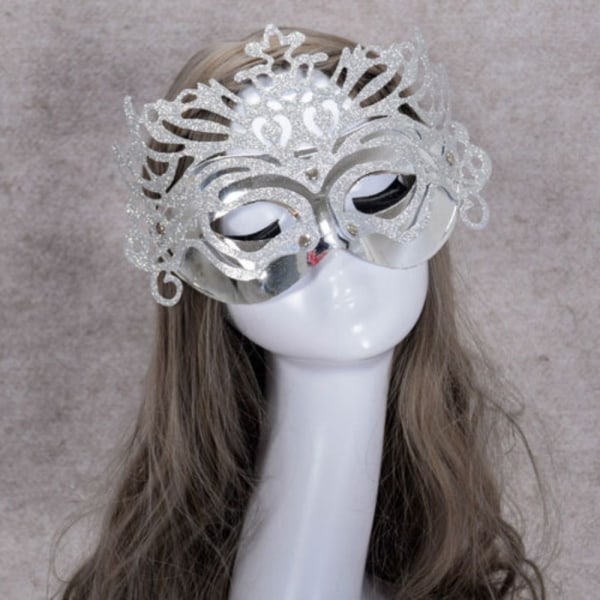 Party Mask Halloween Mask SILVER SILVER Silver