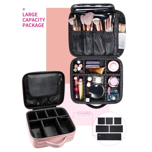 Kosmetisk veske Makeup Brush Case ROSA pink