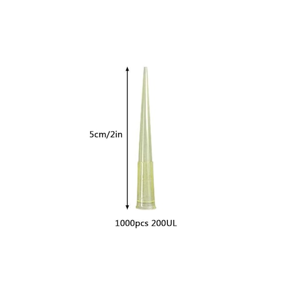 1000 STK Pipettespidser Væskepipette Pipettespidser 200 UL