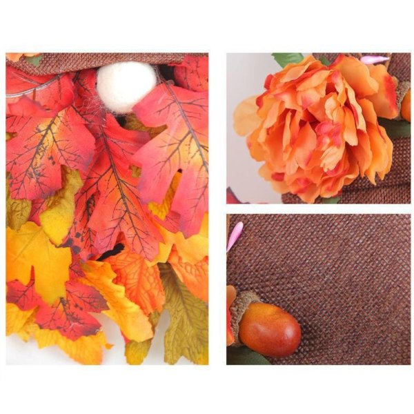 Fall Door Wreath Teardrop Swag Thanksgiving Decor