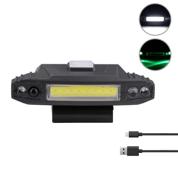 COB Induksjon Hat Clip Light Cap Led Clip-On hodelykt