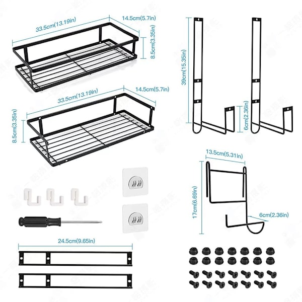 Oppbevaring Hylle Plasssparer Organizer HVIT White