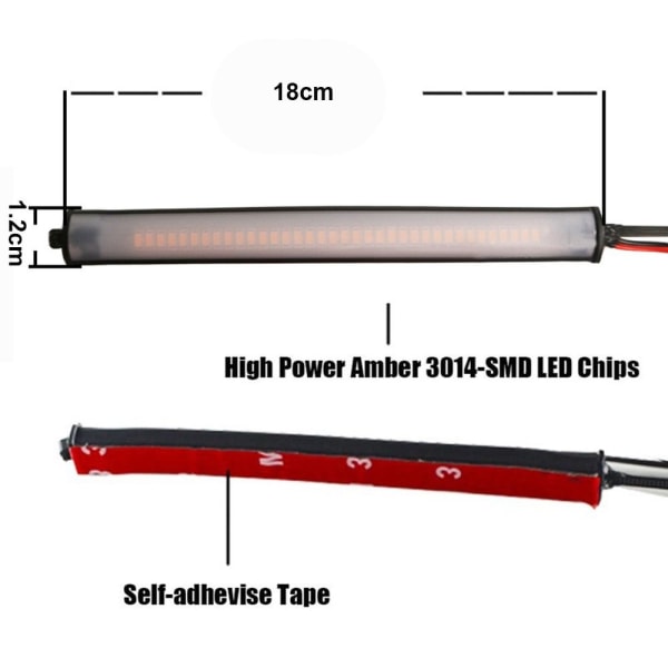 Motorsykkel Blinklys LED-lampestrips 1 STK 1 STK 1PCS