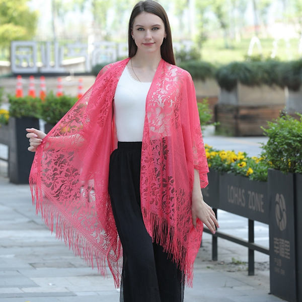 Iltapuvut Huivi Lady Cape Wraps WATERMELON RED Watermelon Red