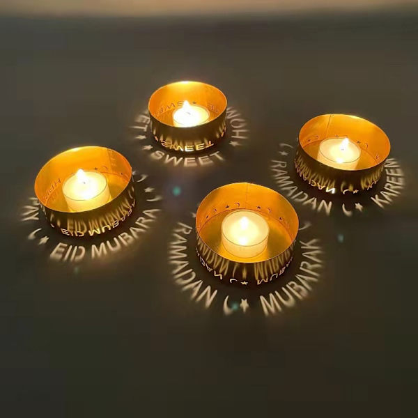 Eid Mubarak Kultametallista Kynttilänjalka 4 4