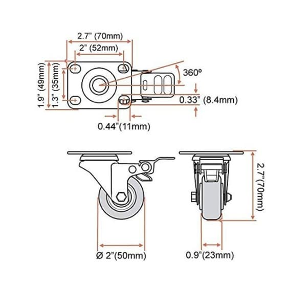 Möbler Caster Chair Wheel EE E