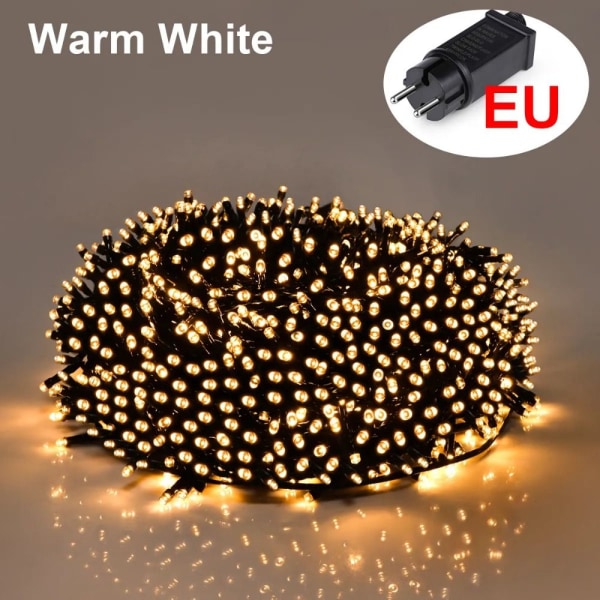 1kpl LED String Light Christmas Decor Light EU PLUG-WARM WHITE EU Plug-Warm White