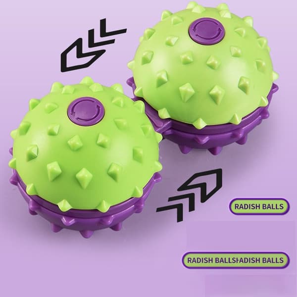 Integrert massasjeball 3D Gravity reddik fingertupp leketøy Black-2Ball