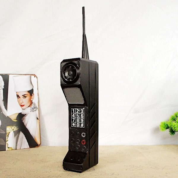 Mobil Brick Phone Model Brick Cell Phone Dekoration Hantverk Black
