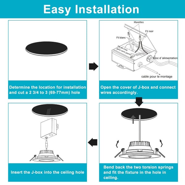 9W Dusjlys Dimbar LED Downlight Universal Downlights