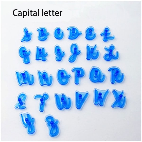3 sett Alfabet Number Cake Stempel Opper Small Case Stamp Set numbers&symbols