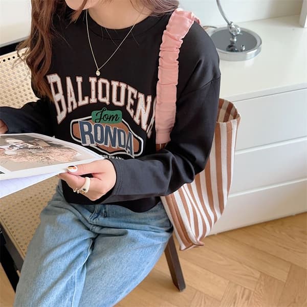 Stripe Skuldervesker Handleveske BRUN brown