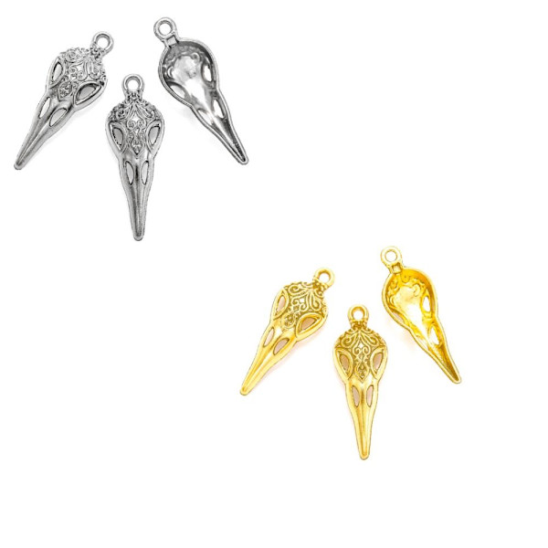 Raven Skull Charms Riipukset Crow Korppi Riipukset Bird Head