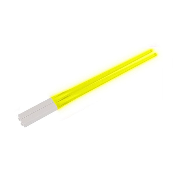 2 ST LED Glödande Ätpinnar Glödande Ljus Sabre Chop Sticks Yellow