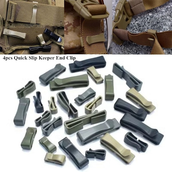 4st Molle Webbing Spänne Bältesklämma KHAKI 20MM Khaki 20mm
