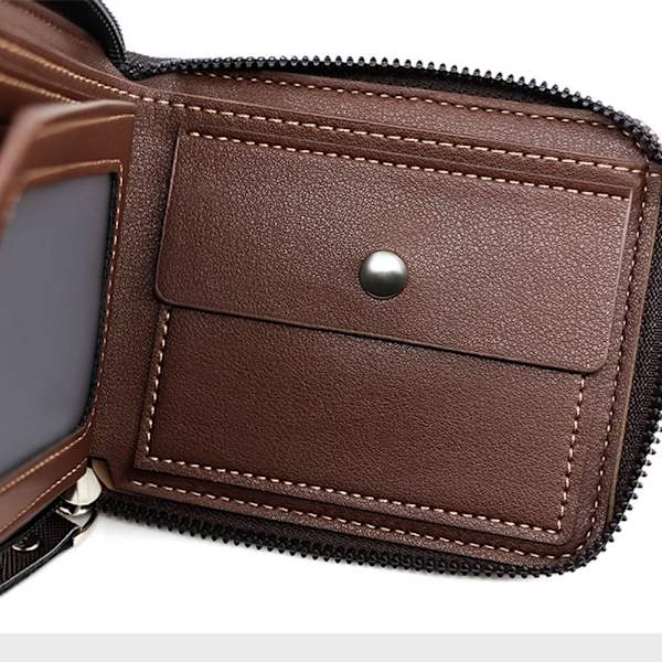 Lyhyt lompakko kolikkokukkaro TUMMANRUSKEA Dark Brown