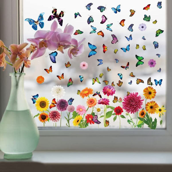18 ark vindues statiske klistermærker Window Clings vinduesdekaler 18 Sheet