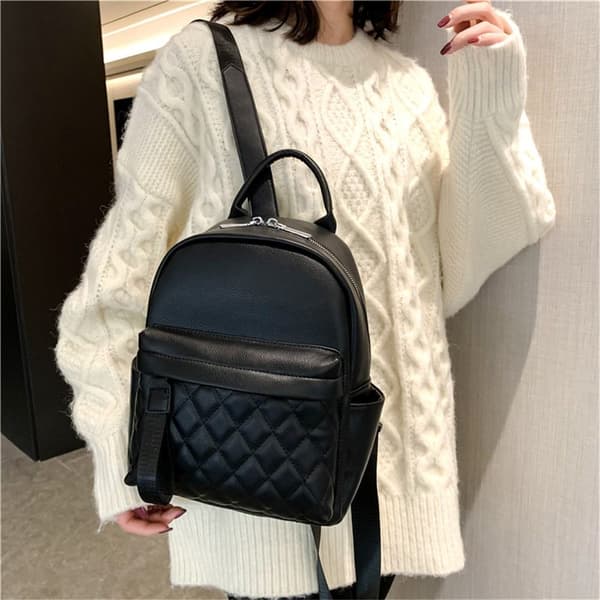 Matkareppu PU-nahkareppu MUSTA black