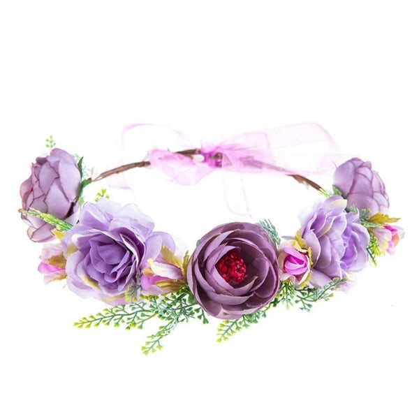 Flower Pannband Bohemian Flowers WHITE WHITE White