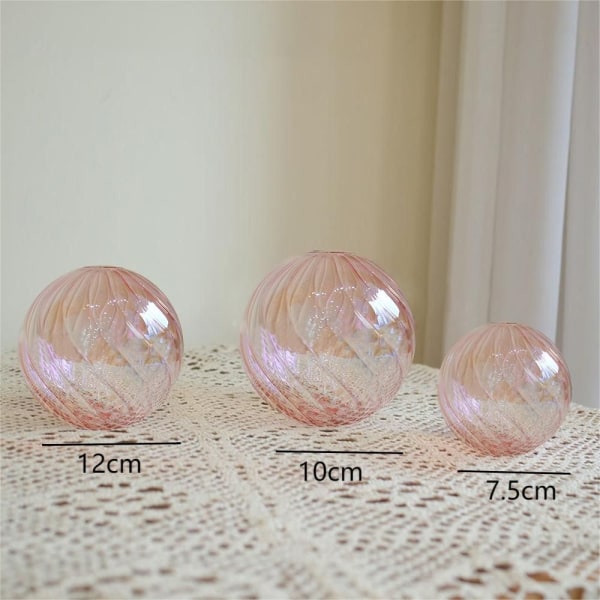 Invändig glasvas iriserande kulvasar ROSA M M pink M-M