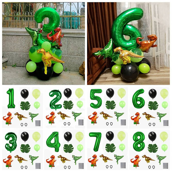 Dinosaurusteema Ilmapallot Sarjakuva Dragon Column 7 7 7