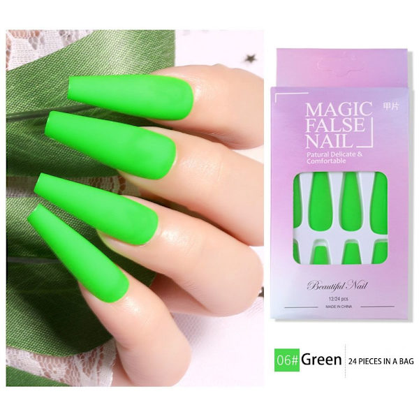 False Nails False Nail Tips GRÖN Green